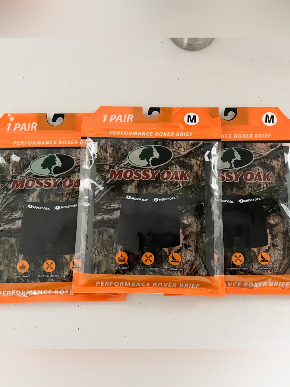 NWT Mossy Oak Performance Boxer Briefs Men’s Medium black 3 Pair Bundle